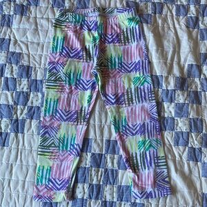 Pact Pink and Green Leggings Soft and Comfortable